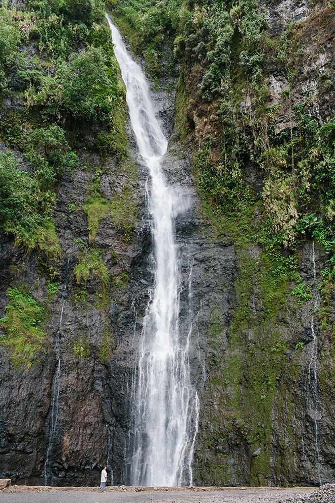 Visiting a waterfall