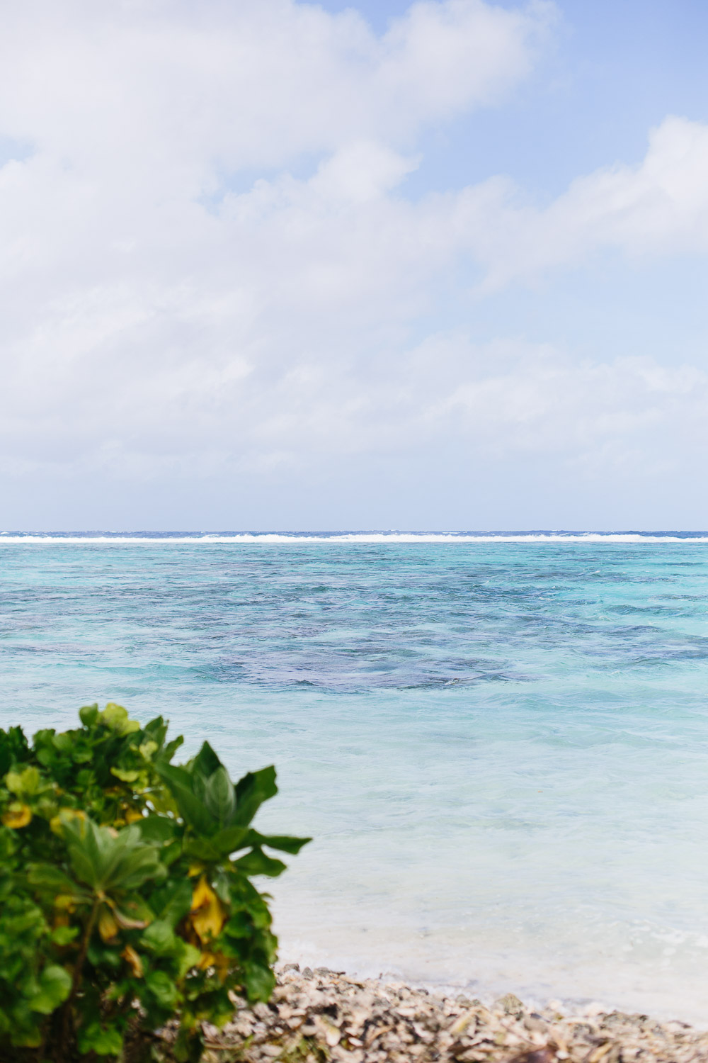 A blue lagoon off the coast of Huahine