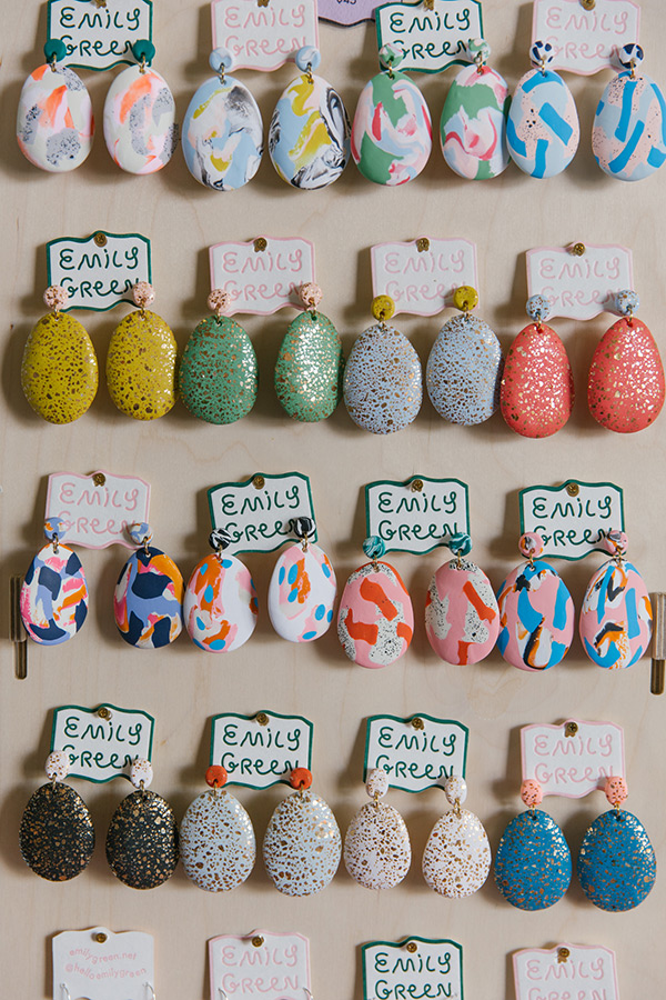 Emily Green polymer clay earrings handmade in Melbourne