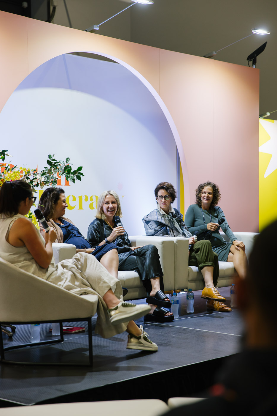 Panel discussion between five women business owners
